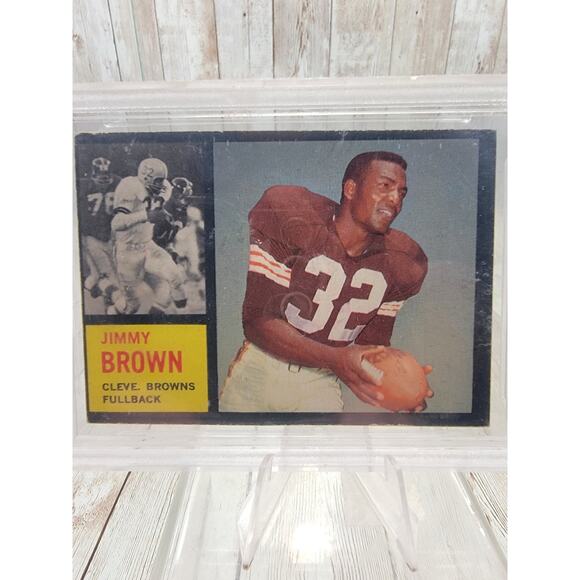 1962 Topps #28 Jim Brown Beckett BCCG 3.5 Cleveland Browns Fullback - Picture 6 of 6
